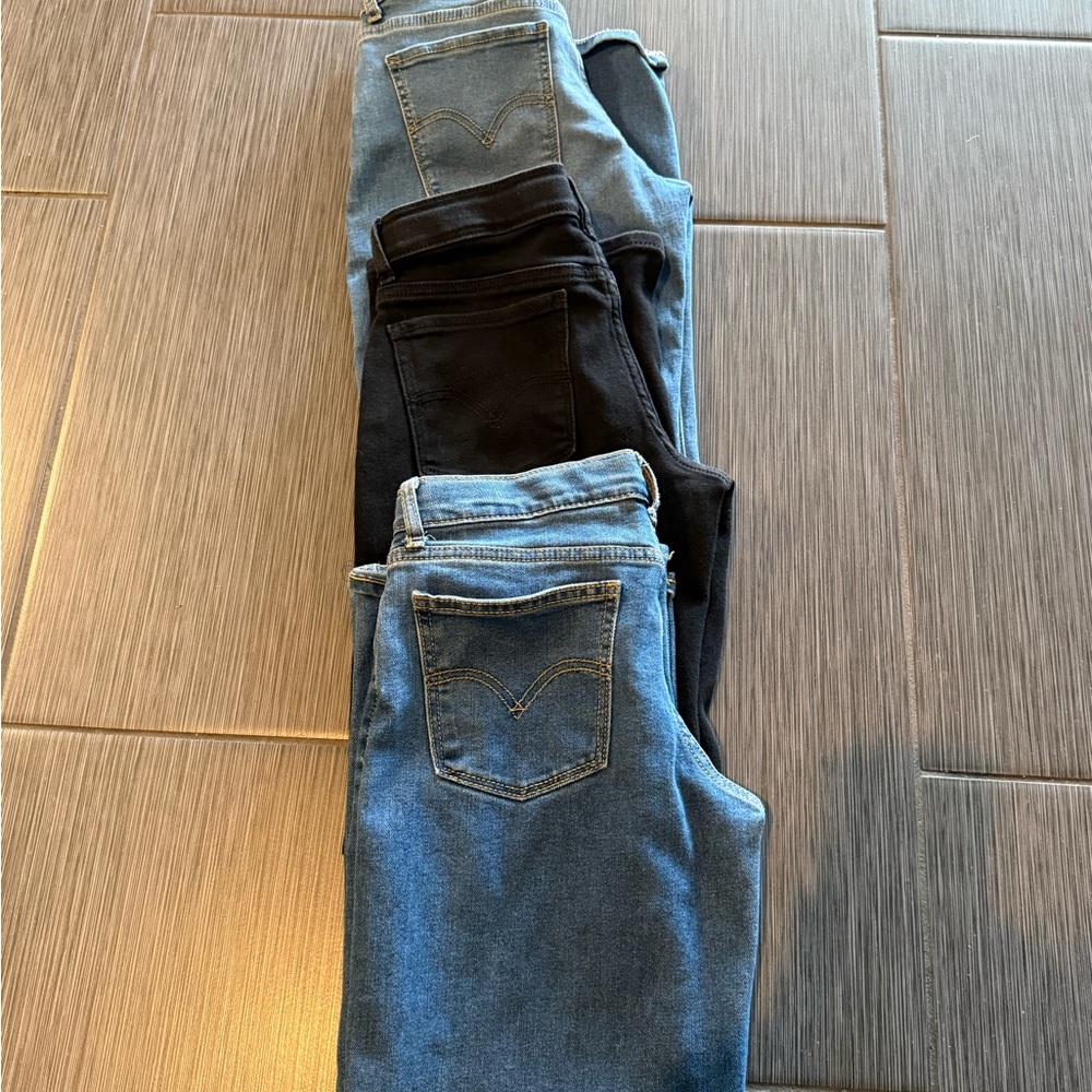 Levi's Blue and Black Jeans Collection